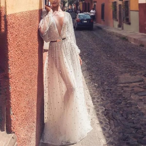 a-line wedding dresses beach bling champagne bridal gown plus size customized robe de mariage gowns tulle v neck, White
a-line wedding dresses beach bling champagne bridal gown plus size customized robe de mariage gowns tulle v neck, White