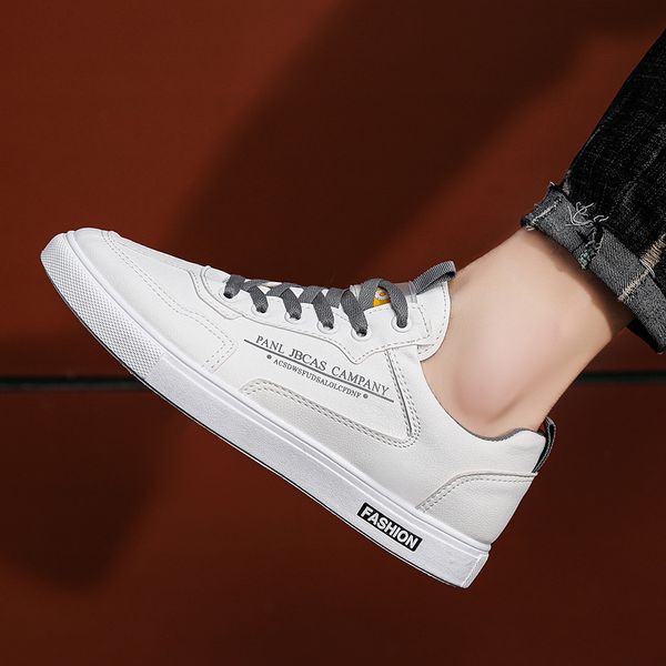 dress shoes men casual fashion pu leather autumn flat lace up breathable male sneakers classic white men's vulcanized 82jk, Black
dress shoes men casual fashion pu leather autumn flat lace up breathable male sneakers classic white men's vulcanized 82jk, Black
