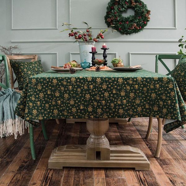 table cloth green gold christmas tree cover cotton linen american style tablecloth for festival home outdoor party event decor
table cloth green gold christmas tree cover cotton linen american style tablecloth for festival home outdoor party event decor