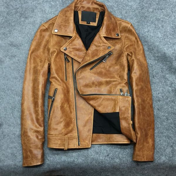 men's leather & faux 2021 genuine cow jacket men vintage plus size coat wax cowhide yellow mens jackets chaqueta cuero hombre kj2276, Black
men's leather & faux 2021 genuine cow jacket men vintage plus size coat wax cowhide yellow mens jackets chaqueta cuero hombre kj2276, Black