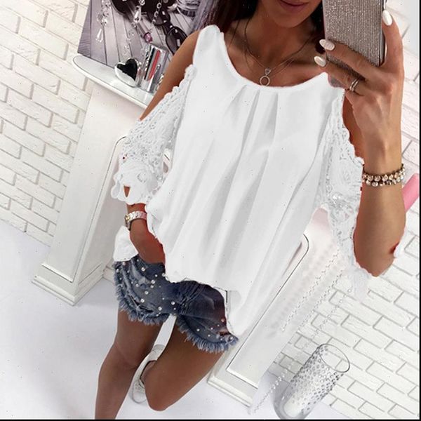 womens casual women shirts off shoulder blouse summer hollow out sleeve patchwork shirt ladies boho tunic, White
womens casual women shirts off shoulder blouse summer hollow out sleeve patchwork shirt ladies boho tunic, White