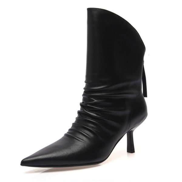 asumer plied boots women genuine leather pointed to the thin winter shoes worn woman high heels, Black
asumer plied boots women genuine leather pointed to the thin winter shoes worn woman high heels, Black