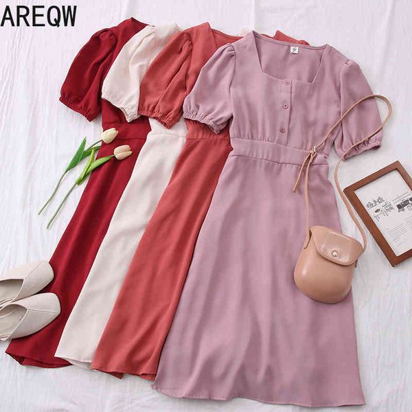 summer retro french square neckline single-row buckle high waist thin strap bubble sleeve dress girl 210507, Black;gray
summer retro french square neckline single-row buckle high waist thin strap bubble sleeve dress girl 210507, Black;gray