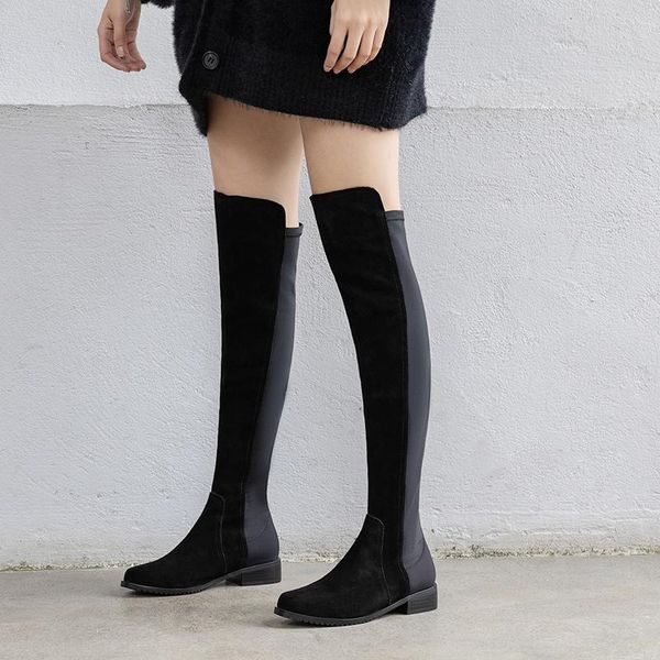boots winter women stretch genuine leather over-the-knee long zipper dress shoes black
boots winter women stretch genuine leather over-the-knee long zipper dress shoes black