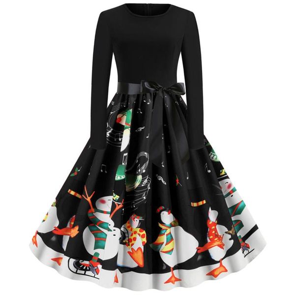 casual dresses merry christmas autumn for women vintage winter patchword bow party dress, Black;gray
casual dresses merry christmas autumn for women vintage winter patchword bow party dress, Black;gray