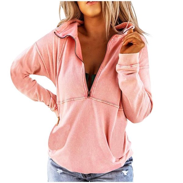 women's hoodies & sweatshirts fashion women sweatshirt casual solid color long sleeve zipper v neck loose blouse female tracksuit sudad, Black
women's hoodies & sweatshirts fashion women sweatshirt casual solid color long sleeve zipper v neck loose blouse female tracksuit sudad, Black