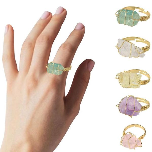 wedding rings women ring natural stone irregular crystal brass wrapped adjustable open reiki fashion jewelry party decorative 2021, Slivery;golden
wedding rings women ring natural stone irregular crystal brass wrapped adjustable open reiki fashion jewelry party decorative 2021, Slivery;golden