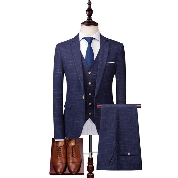 autumn blue mens plaid suit jacket+pants+vest wedding party 3-piece set men's suits & blazers, White;black
autumn blue mens plaid suit jacket+pants+vest wedding party 3-piece set men's suits & blazers, White;black