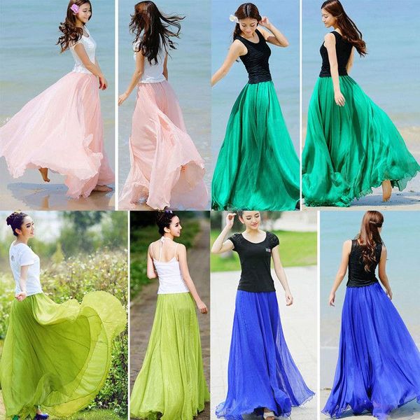 skirts womens boho double layer chiffon long maxi skirt beach casual women girls prom gown summer holiday sundress, Black
skirts womens boho double layer chiffon long maxi skirt beach casual women girls prom gown summer holiday sundress, Black