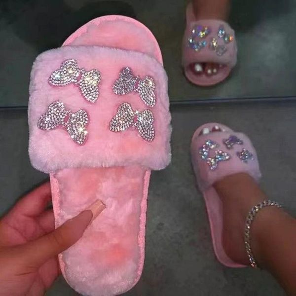 slippers rhinestone butterfly decoration soft fur 2021 autumn winter open toe house slides flat sandals big size 43, Black
slippers rhinestone butterfly decoration soft fur 2021 autumn winter open toe house slides flat sandals big size 43, Black