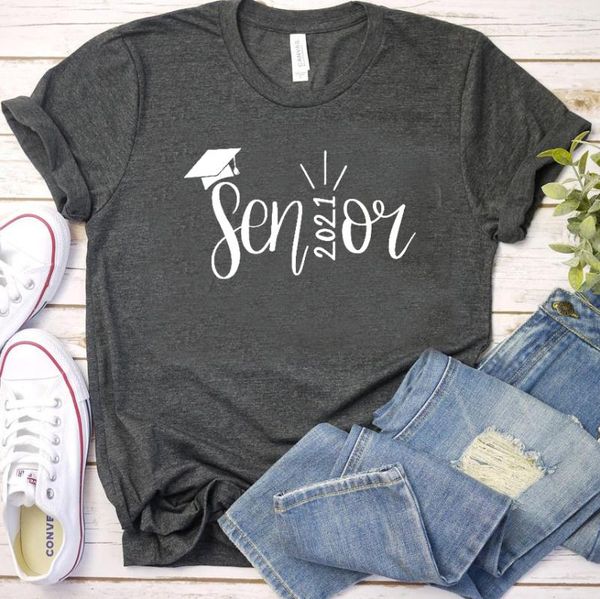 senior 2021 women shirt high school loose t-shirt graduation fashion female vintage comfort hipster tee women's, White
senior 2021 women shirt high school loose t-shirt graduation fashion female vintage comfort hipster tee women's, White
