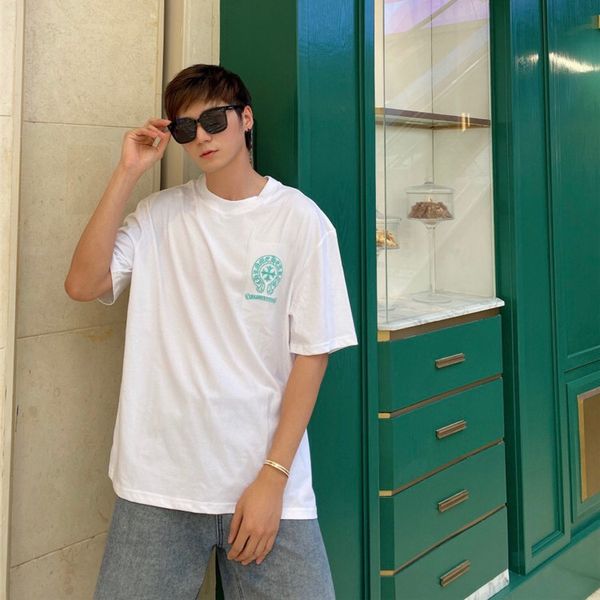 chao brand 21 summer new ch clo foam printed cross sanskrit loose casual short sleeve t-shirt for men and wome, White;black
chao brand 21 summer new ch clo foam printed cross sanskrit loose casual short sleeve t-shirt for men and wome, White;black