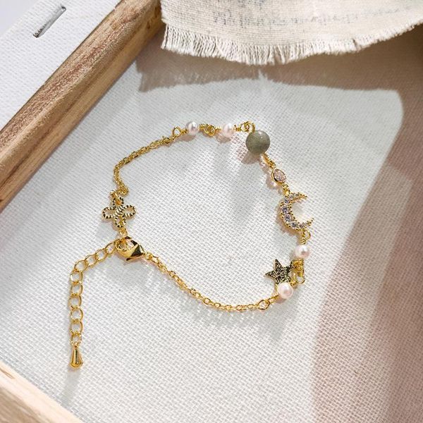 link, chain ins simple design fashion bracelet for women star and moon delicate bracelets golden rhinestone sweet style cute bangle, Black
link, chain ins simple design fashion bracelet for women star and moon delicate bracelets golden rhinestone sweet style cute bangle, Black