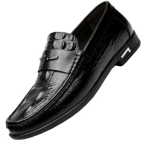 men's genuine leather shoes head soft anti-slip rubber loafers dress man real designer wedding, Black
men's genuine leather shoes head soft anti-slip rubber loafers dress man real designer wedding, Black