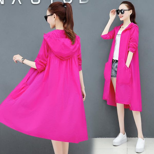 women's trench coats summer women sunscreen clothing korean fashion solid casual plus size female xl white red zipper hooded thin long, Tan;black
women's trench coats summer women sunscreen clothing korean fashion solid casual plus size female xl white red zipper hooded thin long, Tan;black