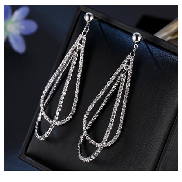 dangle & chandelier fashion geometric earrings luxurious crystal water drop for women romantic valentine's day gift, Silver
dangle & chandelier fashion geometric earrings luxurious crystal water drop for women romantic valentine's day gift, Silver