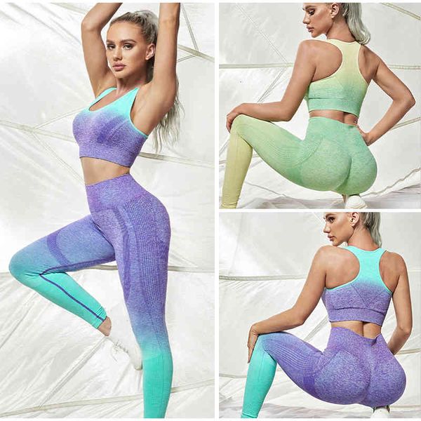 legging needless yoga sets women fitness clothing sport pack tank broek 2 piece beha high tail leggings training suit workout set, Black
legging needless yoga sets women fitness clothing sport pack tank broek 2 piece beha high tail leggings training suit workout set, Black