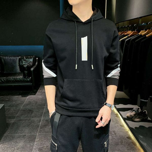 and tracksuits spring men's autumn sports casual sweater hooded youth trend brand versatile loose clothes, Gray
and tracksuits spring men's autumn sports casual sweater hooded youth trend brand versatile loose clothes, Gray