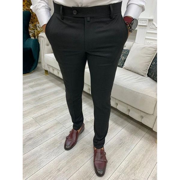 men's pants 2022 spring mens fashion button-up trouser autumn men casual suit business solid color mid waist slim fit pencil, Black
men's pants 2022 spring mens fashion button-up trouser autumn men casual suit business solid color mid waist slim fit pencil, Black
