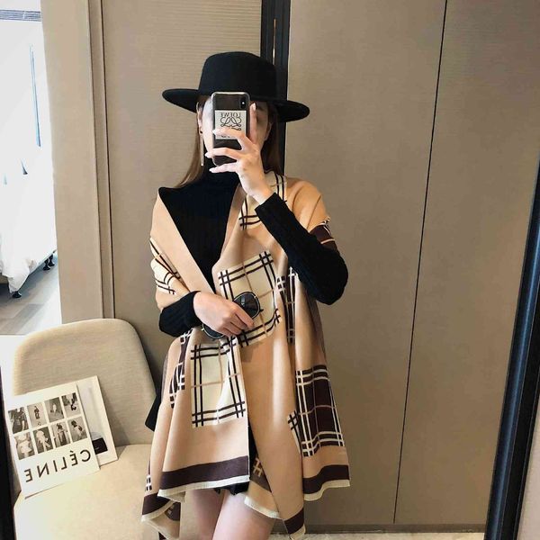 shawl 2021 autumn winter scarf women's imitation cashmere extra soft plaid versatile, Blue;gray
shawl 2021 autumn winter scarf women's imitation cashmere extra soft plaid versatile, Blue;gray
