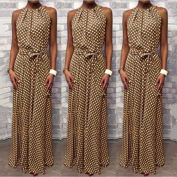 dot printing long dress women sleeveless halter neck coffee casual dresses lady summer beach party dress sundress vestidos, Black;gray
dot printing long dress women sleeveless halter neck coffee casual dresses lady summer beach party dress sundress vestidos, Black;gray