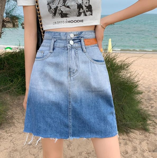 skirts summer korean gradient color high-waist denim temperament bag hip a-line skirt, Black
skirts summer korean gradient color high-waist denim temperament bag hip a-line skirt, Black