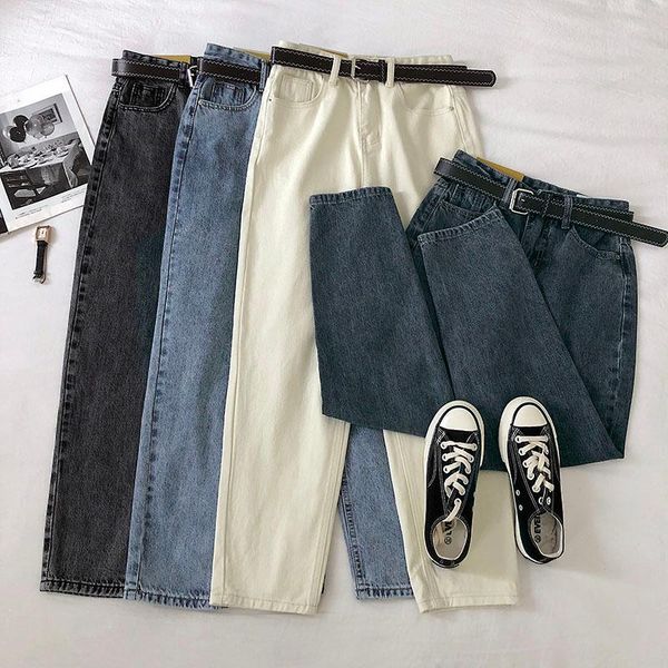 women's jeans casual high waist women buttons pockets belt female harem denim trousers 2021 spring summer streetwear loose ladies pants, Blue
women's jeans casual high waist women buttons pockets belt female harem denim trousers 2021 spring summer streetwear loose ladies pants, Blue