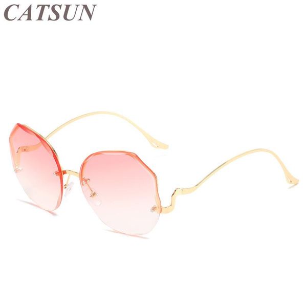 sunglasses retro fashion polygonal rimless women's personality metal curve leg trend gradient glasses, White;black
sunglasses retro fashion polygonal rimless women's personality metal curve leg trend gradient glasses, White;black