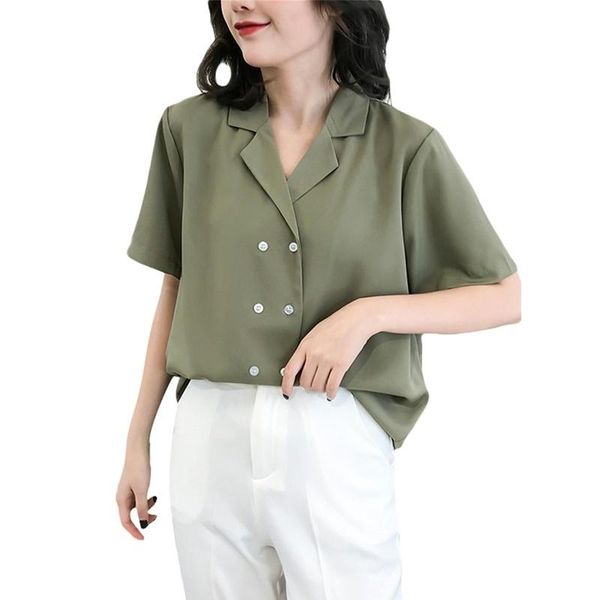 women blouses short sleeve shirt chiffon shirts blouse 2021 summer loose ladies office plus size clothing women's &, White
women blouses short sleeve shirt chiffon shirts blouse 2021 summer loose ladies office plus size clothing women's &, White