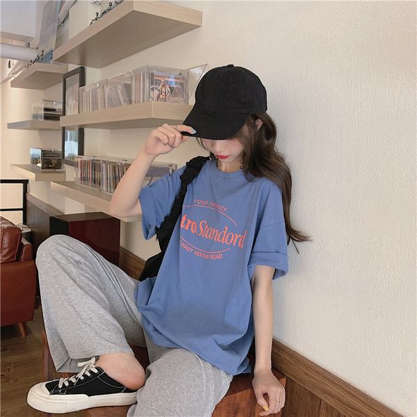 hoodies ytx167 project a niche on the loose short sleeves women's t-shirts letter impression western all-match style blouse, Black
hoodies ytx167 project a niche on the loose short sleeves women's t-shirts letter impression western all-match style blouse, Black