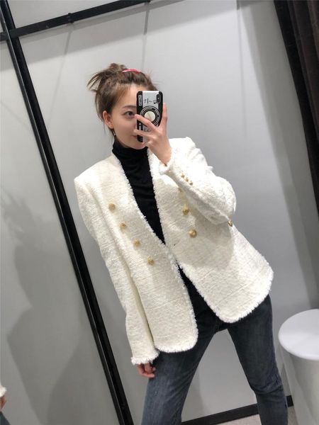 women's jackets spring elegant double breasted tweed coat women ol office lady jacket coats and, Black;brown
women's jackets spring elegant double breasted tweed coat women ol office lady jacket coats and, Black;brown