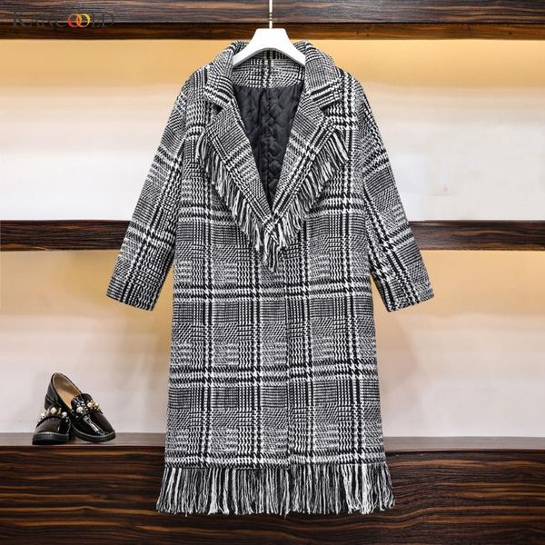 women's wool & blends kancoold coats winter plaid tassel warm jacket lapel windbreaker streetwear fashion coat women 2021nov25, Black
women's wool & blends kancoold coats winter plaid tassel warm jacket lapel windbreaker streetwear fashion coat women 2021nov25, Black