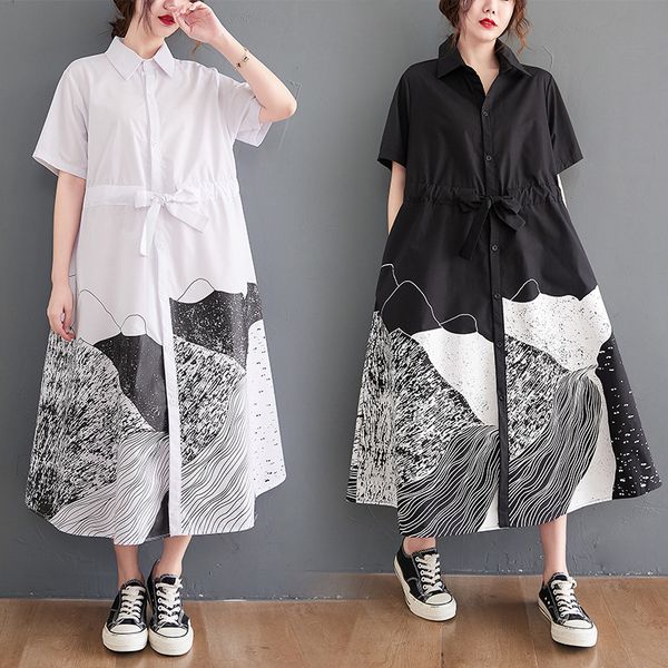 casual dresses women's print medium length loose swing design fashion slim patchwork short sleeve shirt summer isi7, Black;gray
casual dresses women's print medium length loose swing design fashion slim patchwork short sleeve shirt summer isi7, Black;gray