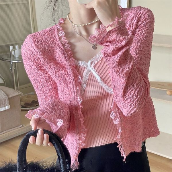 women's sweaters pink lace cardigan, short slim jacket with long sleeves for autumn and winter 4oqp, White;black
women's sweaters pink lace cardigan, short slim jacket with long sleeves for autumn and winter 4oqp, White;black
