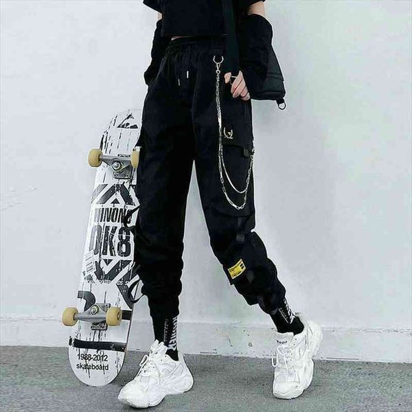 cargo pants women high waist loose streetwear pants baggy tactical trouser hip hop high black chain joggers women, Black;white
cargo pants women high waist loose streetwear pants baggy tactical trouser hip hop high black chain joggers women, Black;white