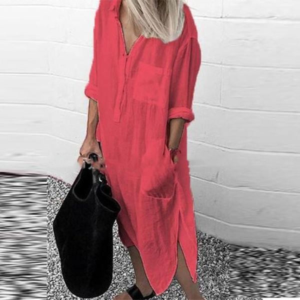 casual dresses elegant solid office female side split plus long sleeve size 5xl women shirt dress t-down collar ladies 2021 summer, Black;gray
casual dresses elegant solid office female side split plus long sleeve size 5xl women shirt dress t-down collar ladies 2021 summer, Black;gray