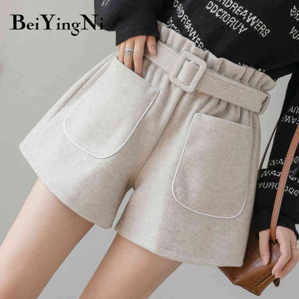 korean autumn winter woman shorts belt leisure pockets woolen vintage wide leg female black short office ladies 210427, White;black
korean autumn winter woman shorts belt leisure pockets woolen vintage wide leg female black short office ladies 210427, White;black