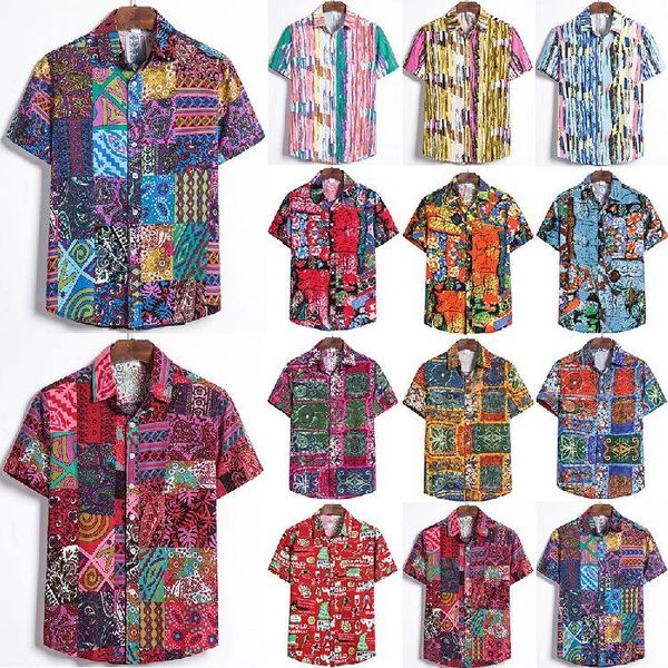large men's short sleeve shirt fashion printed british casual shirts, White;black
large men's short sleeve shirt fashion printed british casual shirts, White;black