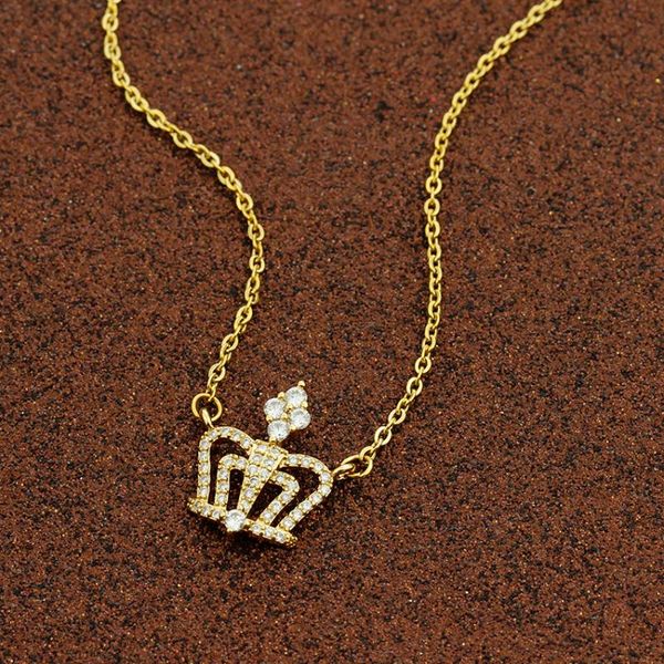 pendant necklaces noble queen crown necklace royal jewelry stainless steel gold chain crystal princess choker wedding gifts, Silver
pendant necklaces noble queen crown necklace royal jewelry stainless steel gold chain crystal princess choker wedding gifts, Silver