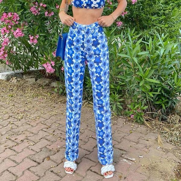 women's jeans women vintage print fashion straight floral female 2021 elegant chic high waist denim pants ladies capris streetwear, Blue
women's jeans women vintage print fashion straight floral female 2021 elegant chic high waist denim pants ladies capris streetwear, Blue