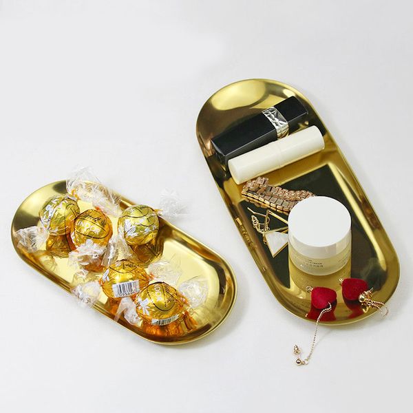 Nordic Style Oval Jewelry Storage Serving Tray Platter Stainless Steel Food Tray Metal Storage Gold Decoration Home Organizer
Nordic Style Oval Jewelry Storage Serving Tray Platter Stainless Steel Food Tray Metal Storage Gold Decoration Home Organizer
