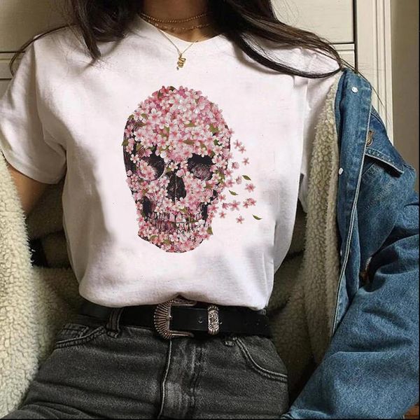 clothing clothes graphic aesthetic skull women floral mujer camisetas print halloween tees female t shirt womens, White
clothing clothes graphic aesthetic skull women floral mujer camisetas print halloween tees female t shirt womens, White