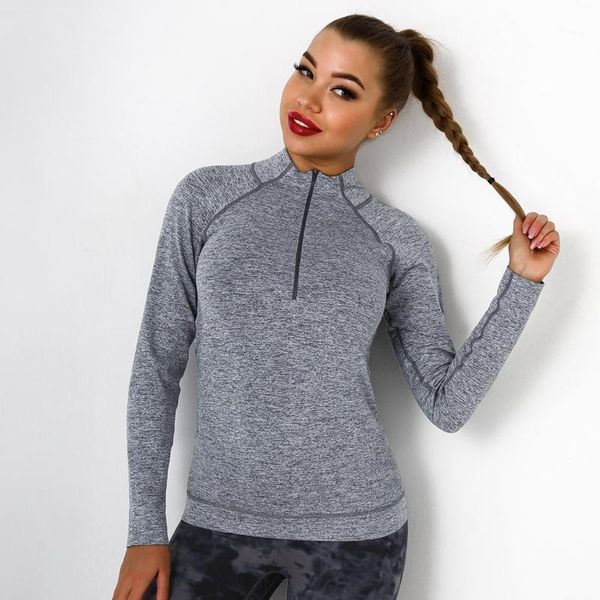 yoga outfit knitted tight long sleeve shirts fitness sports zipper shirt moisture wicking quick drying clothes for women
yoga outfit knitted tight long sleeve shirts fitness sports zipper shirt moisture wicking quick drying clothes for women