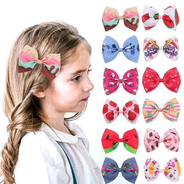 4 inches hair accessories baby girls bow hairpin fruit print headwear fashion kids hairbow boutique children barrettes, Slivery;white
4 inches hair accessories baby girls bow hairpin fruit print headwear fashion kids hairbow boutique children barrettes, Slivery;white