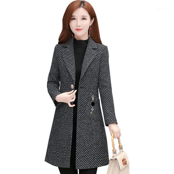 women's suits & blazers 2021 haute couture elegant women blazer office clothing plaid woolen coat autumn jacket korean style 13, White;black
women's suits & blazers 2021 haute couture elegant women blazer office clothing plaid woolen coat autumn jacket korean style 13, White;black