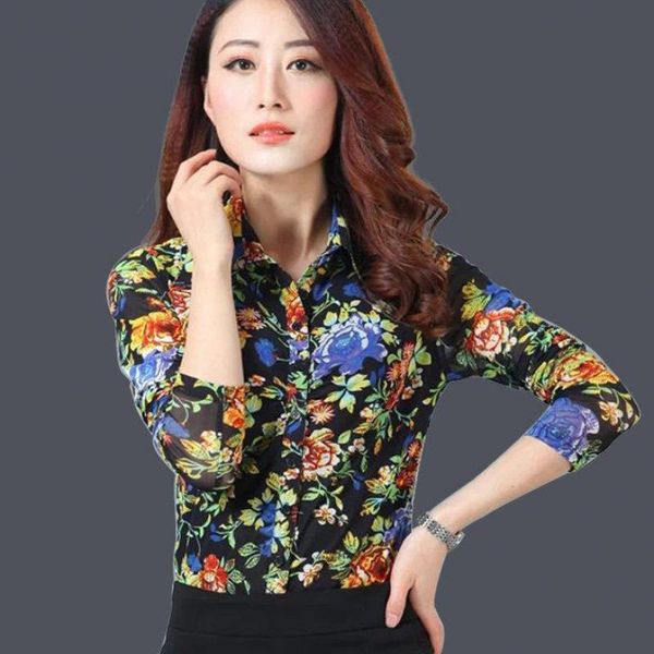 women's blouses & shirts spring autumn casual women floral pattern slim 3xl full sleeve mesh shirt blouse , female woman printed fitted, White
women's blouses & shirts spring autumn casual women floral pattern slim 3xl full sleeve mesh shirt blouse , female woman printed fitted, White