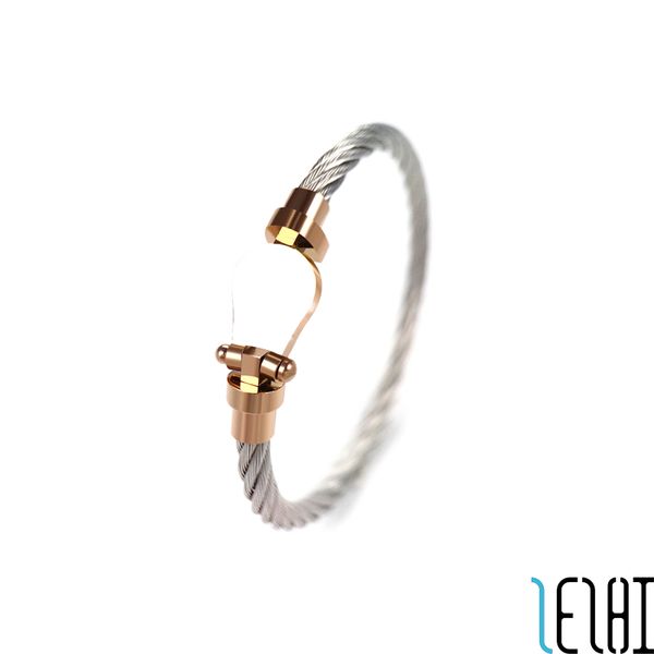 fashion charm eternal friendship horseshoe bangle exquisite titanium steel 18k rose gold plating white cable bangles lucky couple promise je, Black
fashion charm eternal friendship horseshoe bangle exquisite titanium steel 18k rose gold plating white cable bangles lucky couple promise je, Black