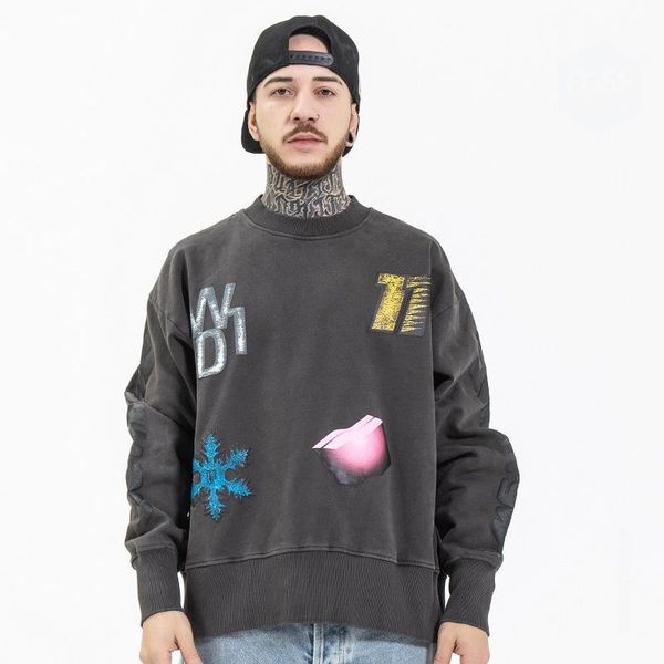 men's hoodies & sweatshirts mens casual printed loose fit long sleeve fleece sweatshirt acid washed vintage crew neck hoodie, Black
men's hoodies & sweatshirts mens casual printed loose fit long sleeve fleece sweatshirt acid washed vintage crew neck hoodie, Black