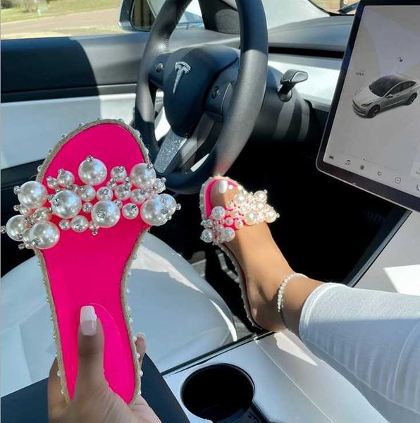 slippers 2021 pearl viscose shoes summer beach casual european and american white breathable one line women's, Black
slippers 2021 pearl viscose shoes summer beach casual european and american white breathable one line women's, Black