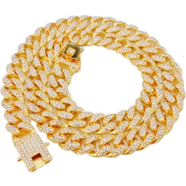 hip hop cuba chain rhinestone 12.5mm bracelet men's gold temperament necklace fashion jewelry straight hair, Silver
hip hop cuba chain rhinestone 12.5mm bracelet men's gold temperament necklace fashion jewelry straight hair, Silver